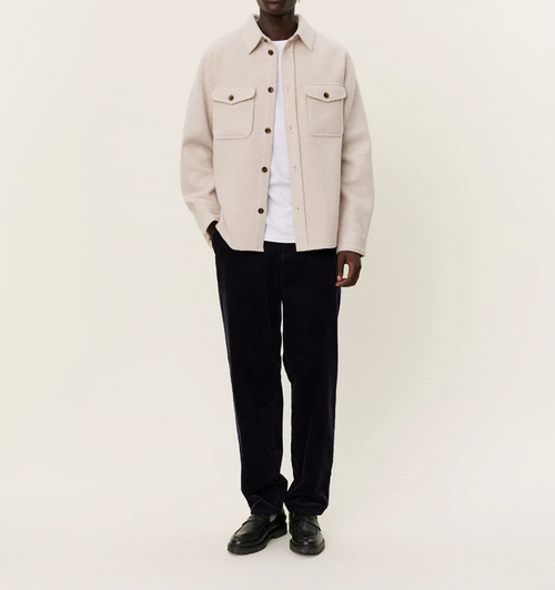 Jakke - Lennon Bouclè Overshirt Ivory