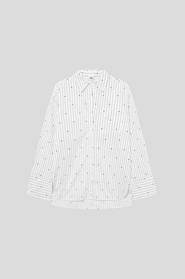 Skjorte - Fiona Logo Shirt Graphic Logo Stripe