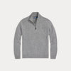 Genser - Wool Quarter-Zip Sweater Fawn Grey Heather