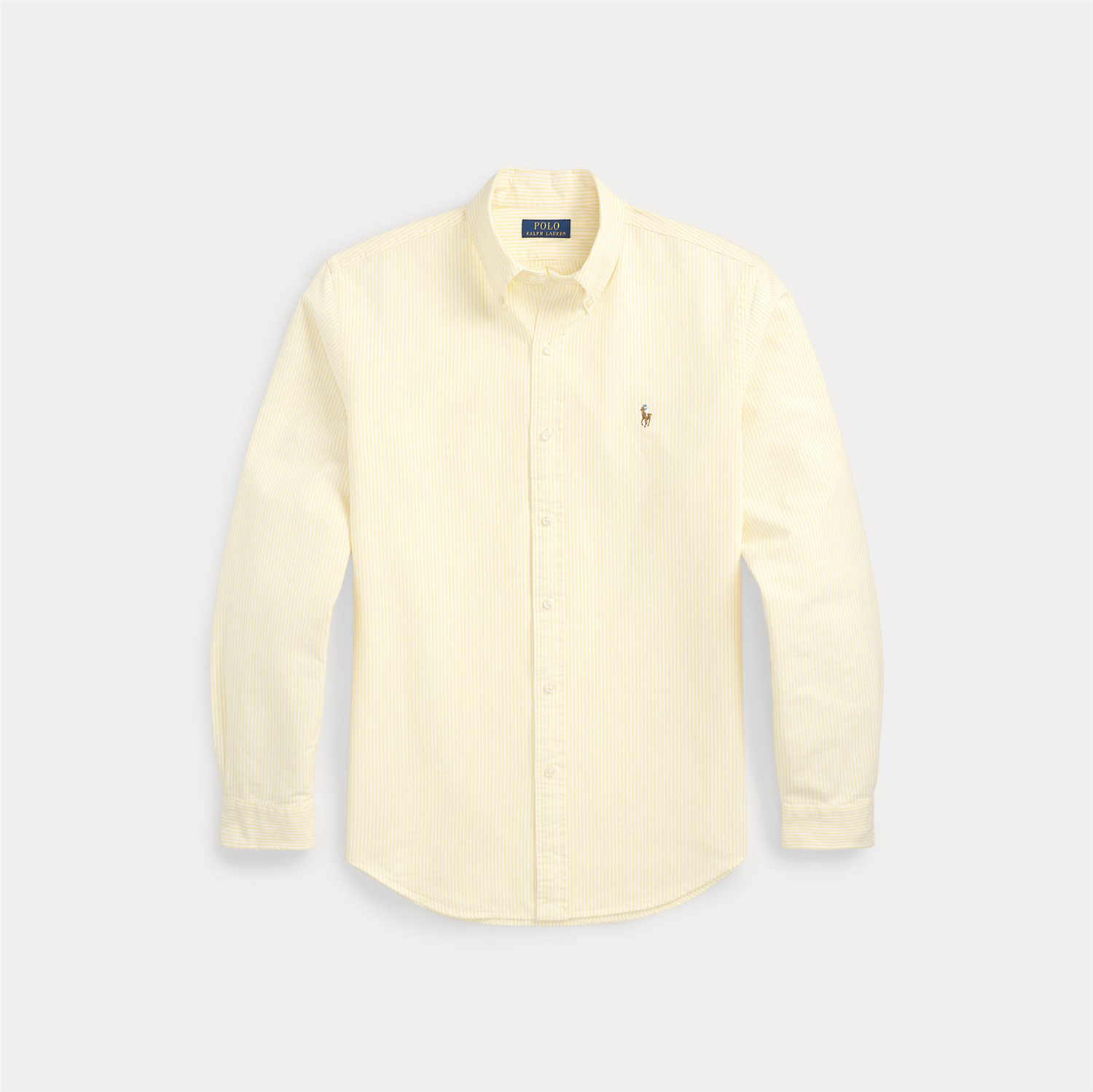 Skjorte - Custom Fit Striped Oxford Shirt Yellow/White
