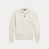 Genser - Washable Wool Polo Collar Sweater Trifle Cream Heather