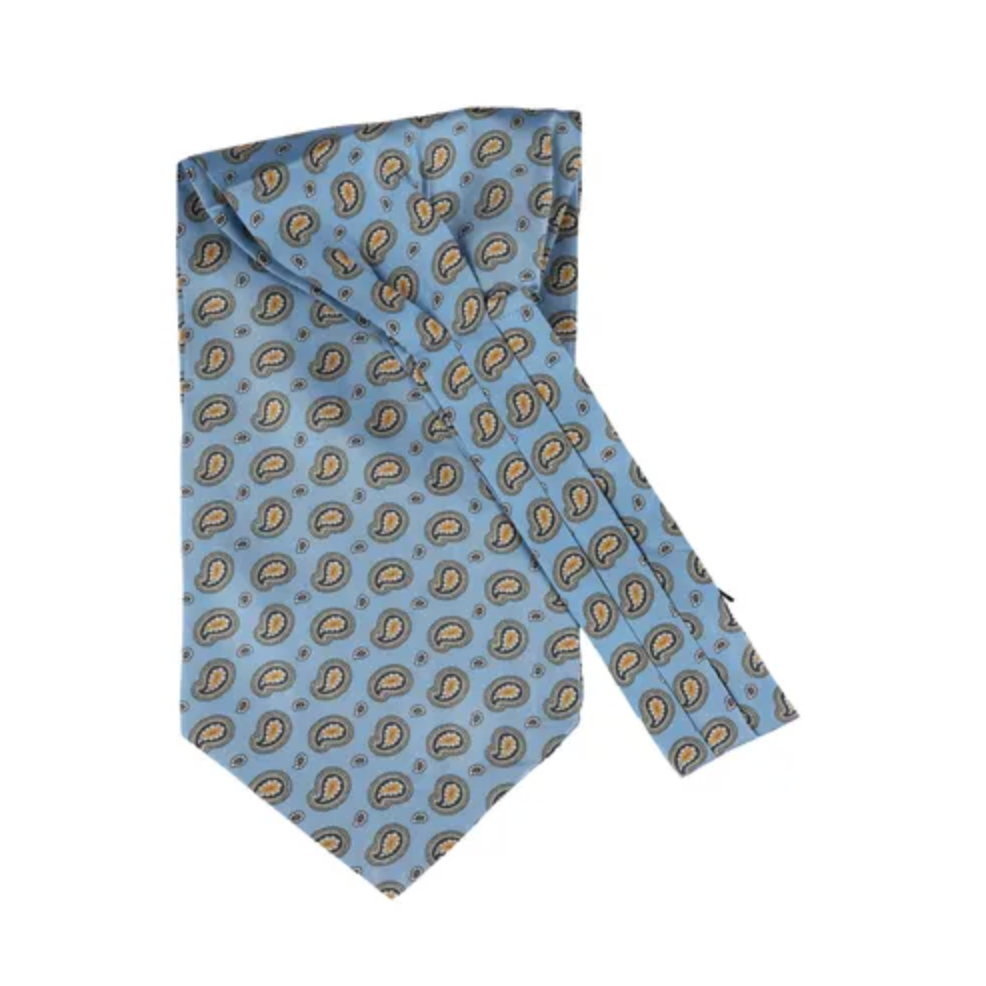 Ascot - Sky Blue Paisley Twill