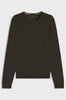 Genser - Leno-P Slim-fit Sweater in Merino wool with Crewneck Dark Brown