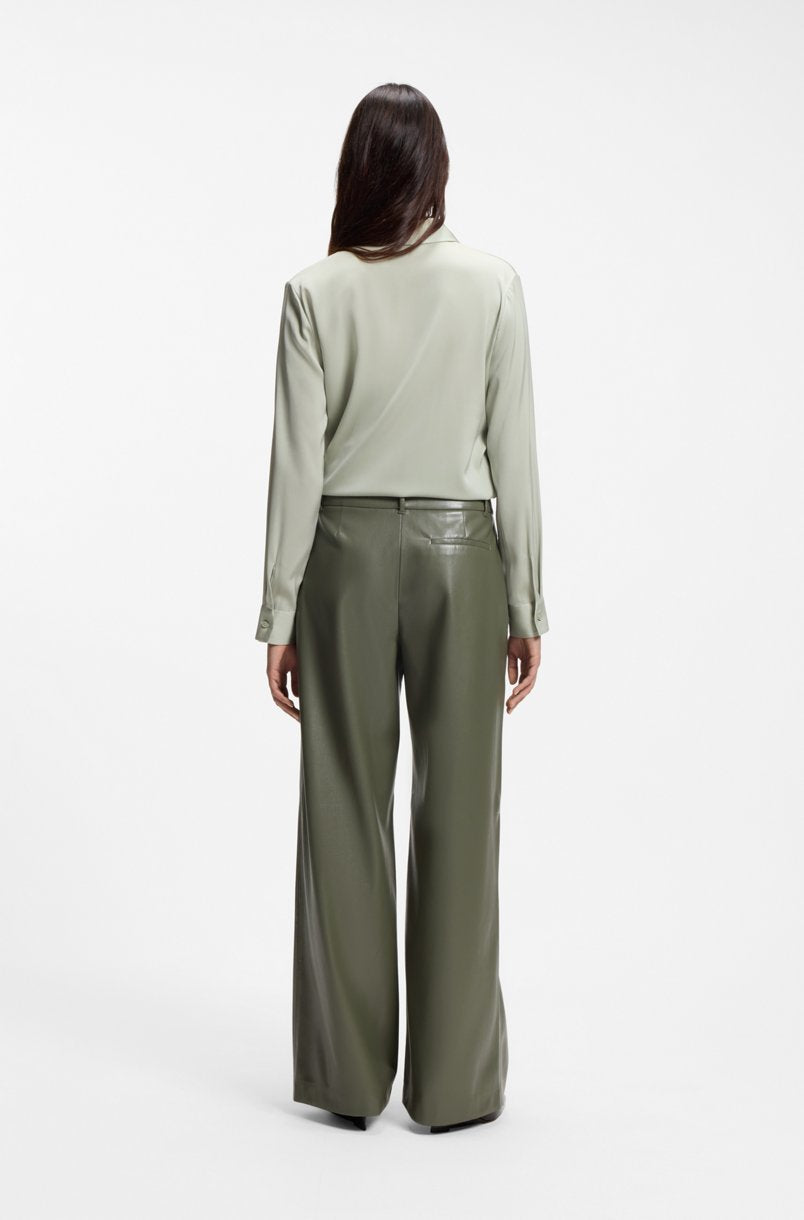 Bukse - Tiana Wide-leg trousers in faux leather