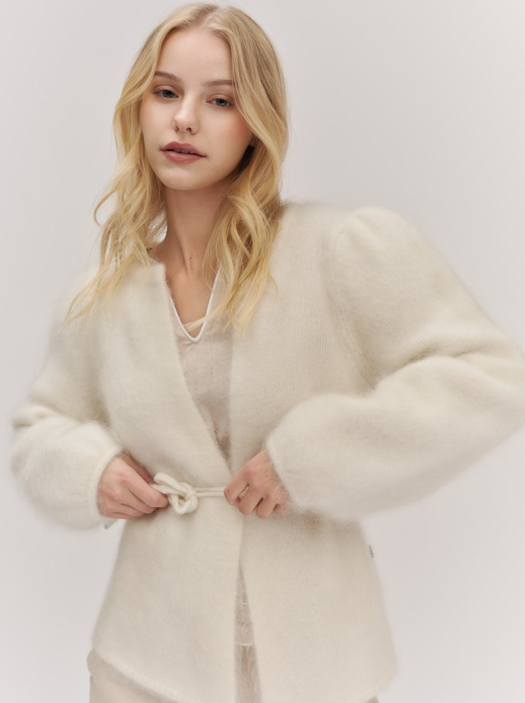 Cardigan - Fredrikke Chunky Cardigan Bright white