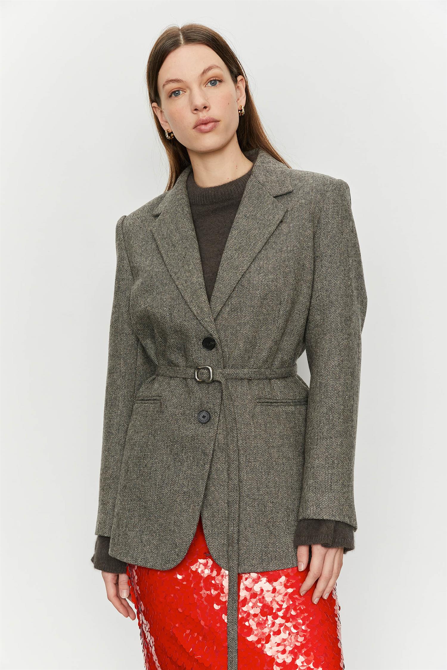Blazer - Single-Breasted Wool Jacket Nero