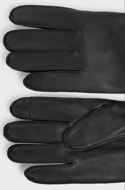 Hansker - Kranton Grained Leather Gloves Black