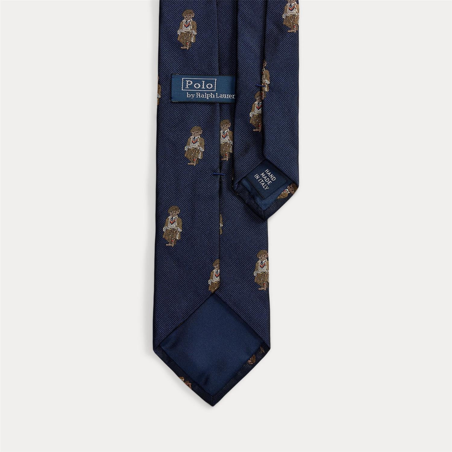 Slips - Polo Bear Silk Repp Tie Navy