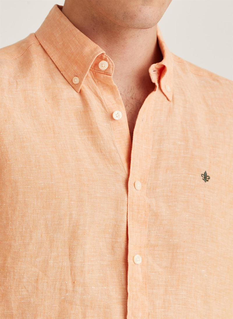 Skjorte - Douglas Linen Shirt Classic Fit Orange