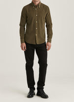 Skjorte - Douglas Cord Shirt-Slim Fit Olive