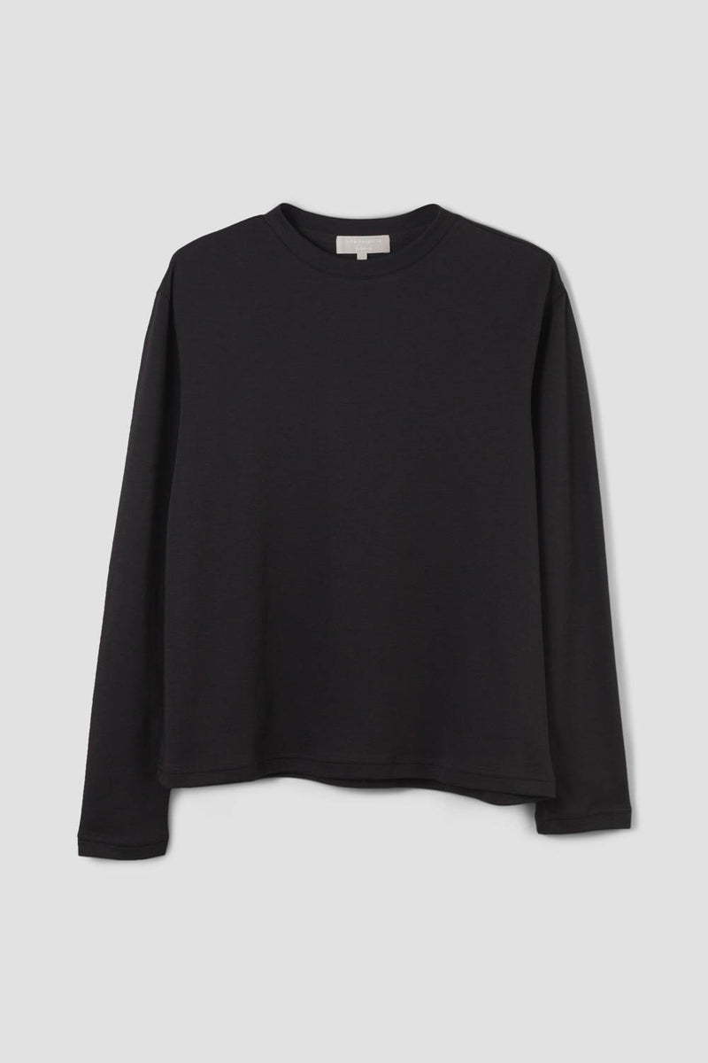 Topp - Boxy Roundneck Sweatshirt Black