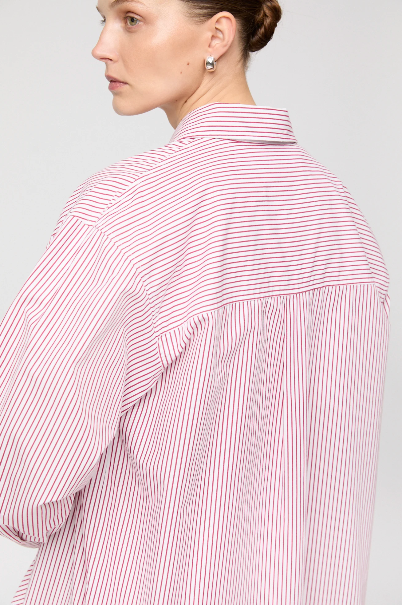 Skjorte - Coastal Shirt White Red Pinstripe