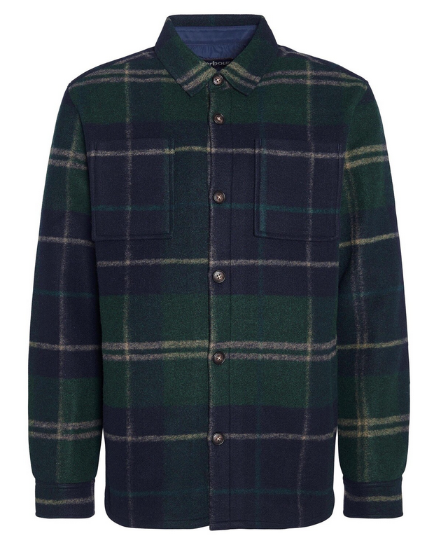 Skjorte - Chapter Tailored Check Overshirt Green Loch Tartan