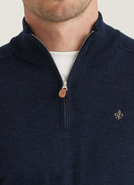 Genser - Merino John Zip Blue