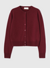 Cardigan - Classic Wool Cardigan Burgundy