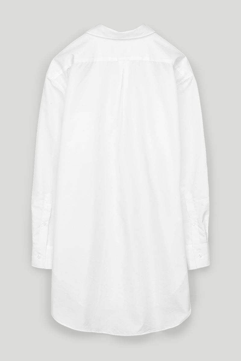 Skjorte - Long Oversized Pocket Shirt White