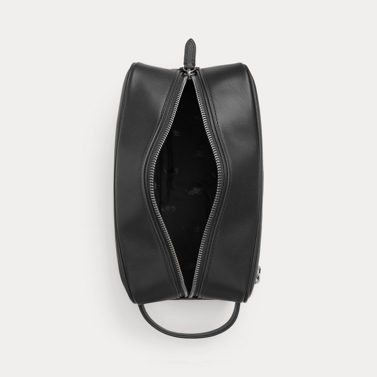 Toalettmappe - Leather Travel Case Black