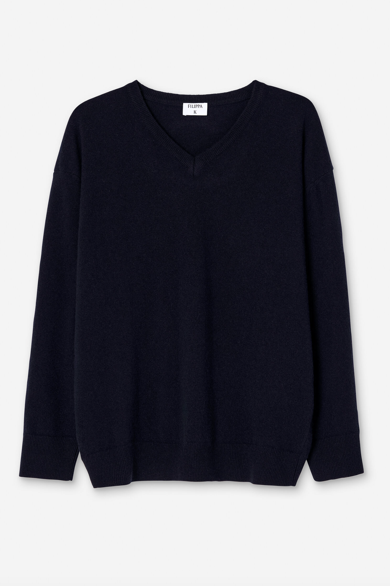Genser - Soft Wool V Neck Sweater Navy