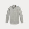 Skjorte - Custom Fit Gingham Oxford Shirt White/Olive