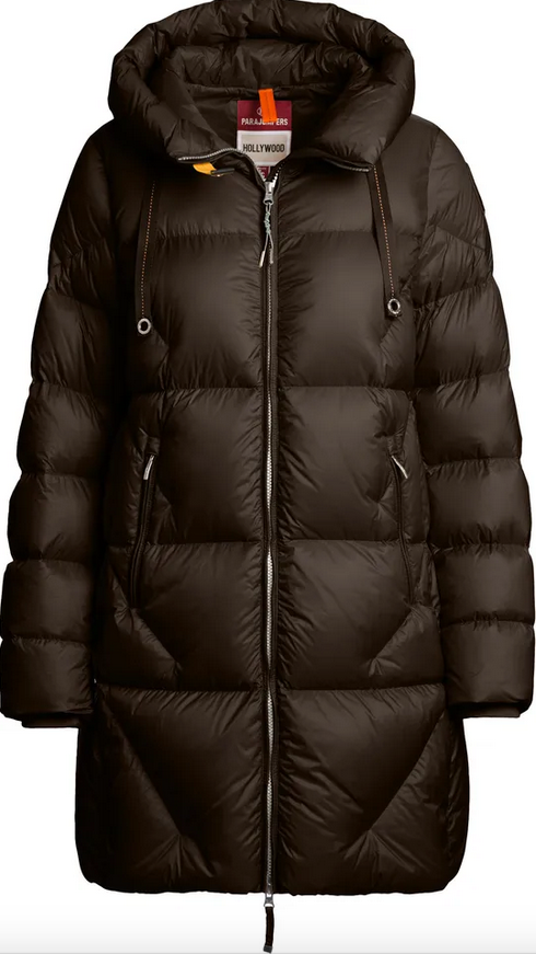 Jakke - Janet Hooded Down Jacket Earth Brown