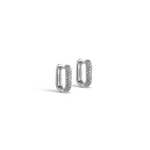 Øredobber - Sparkling Square Hoops Silver