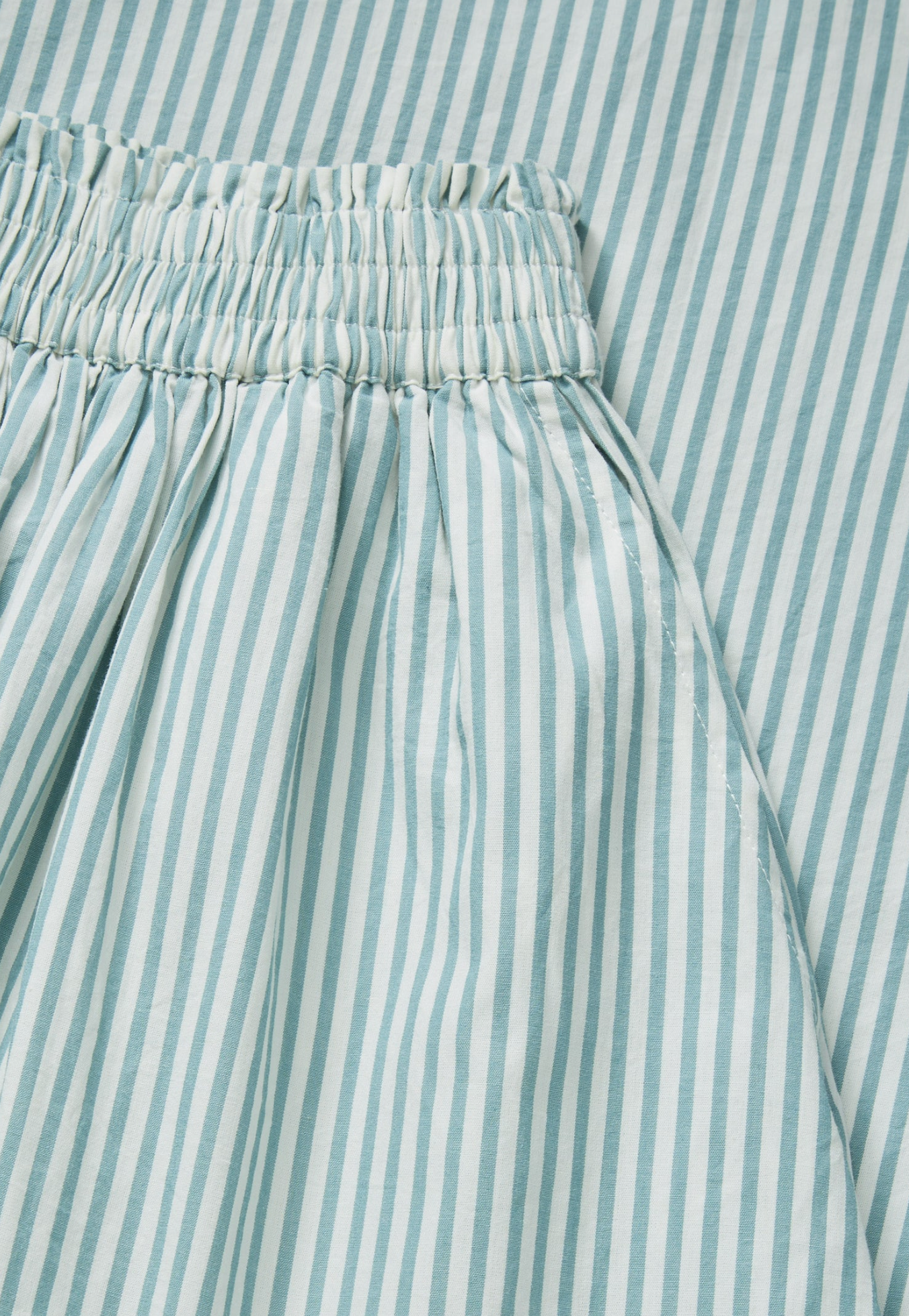 Skjørt - Dagny Skirt White Aqua Stripe