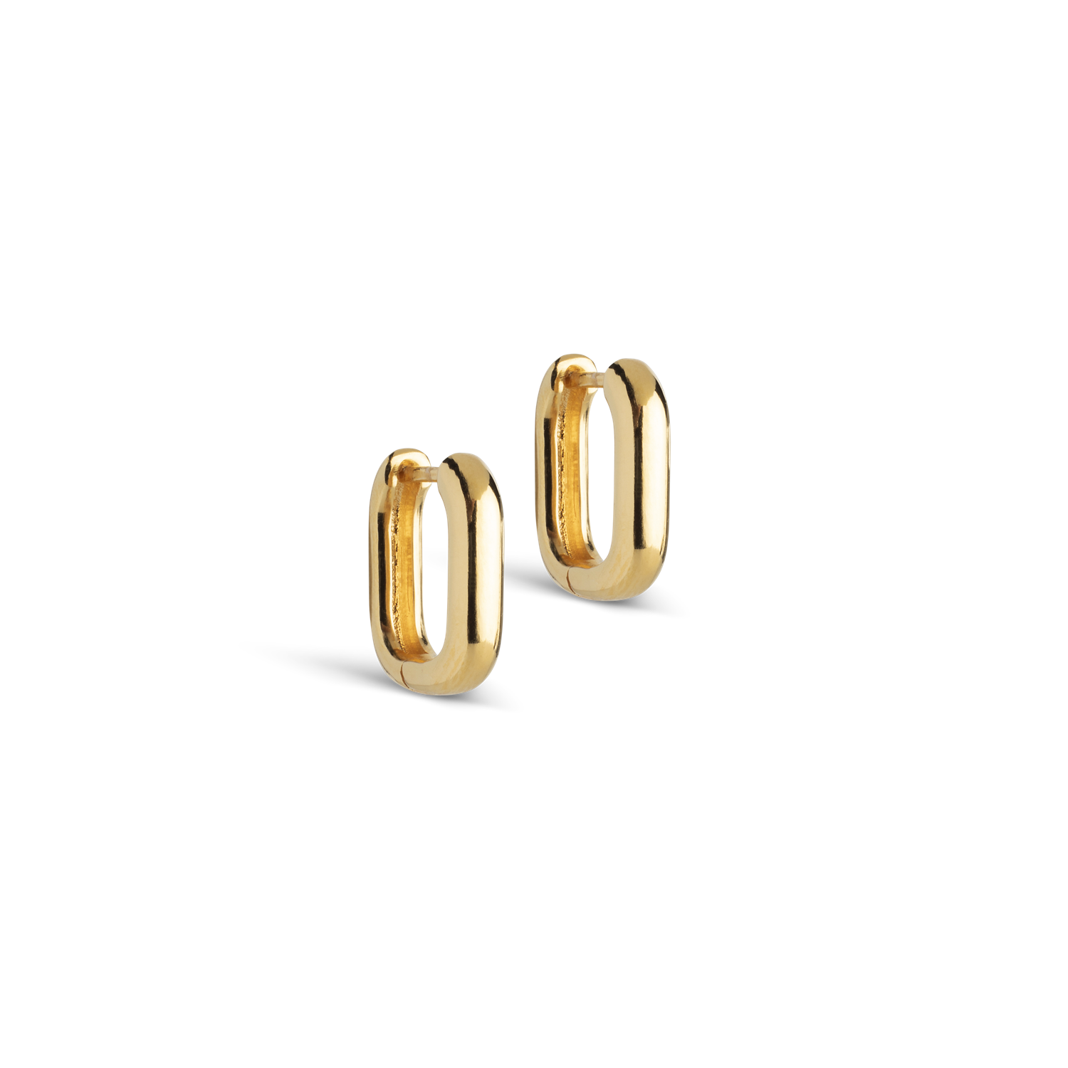 Øredobber - Square Hoops 15 mm Gold