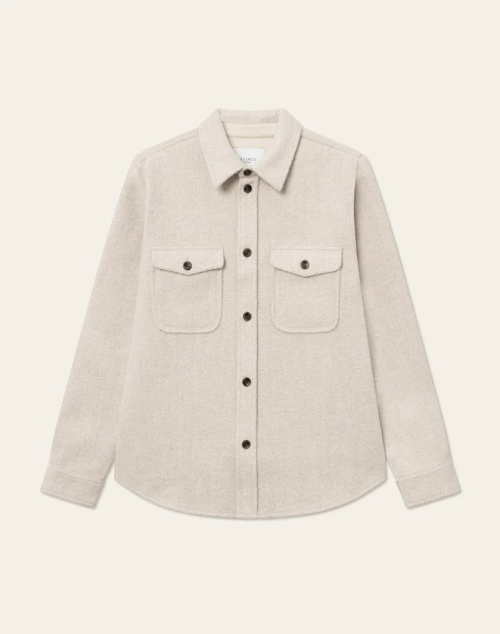 Jakke - Lennon Bouclè Overshirt Ivory