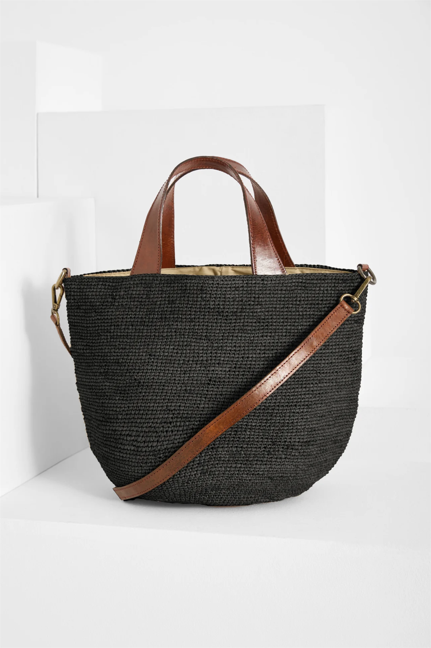 Veske - Mirozy Raffia Bag Black