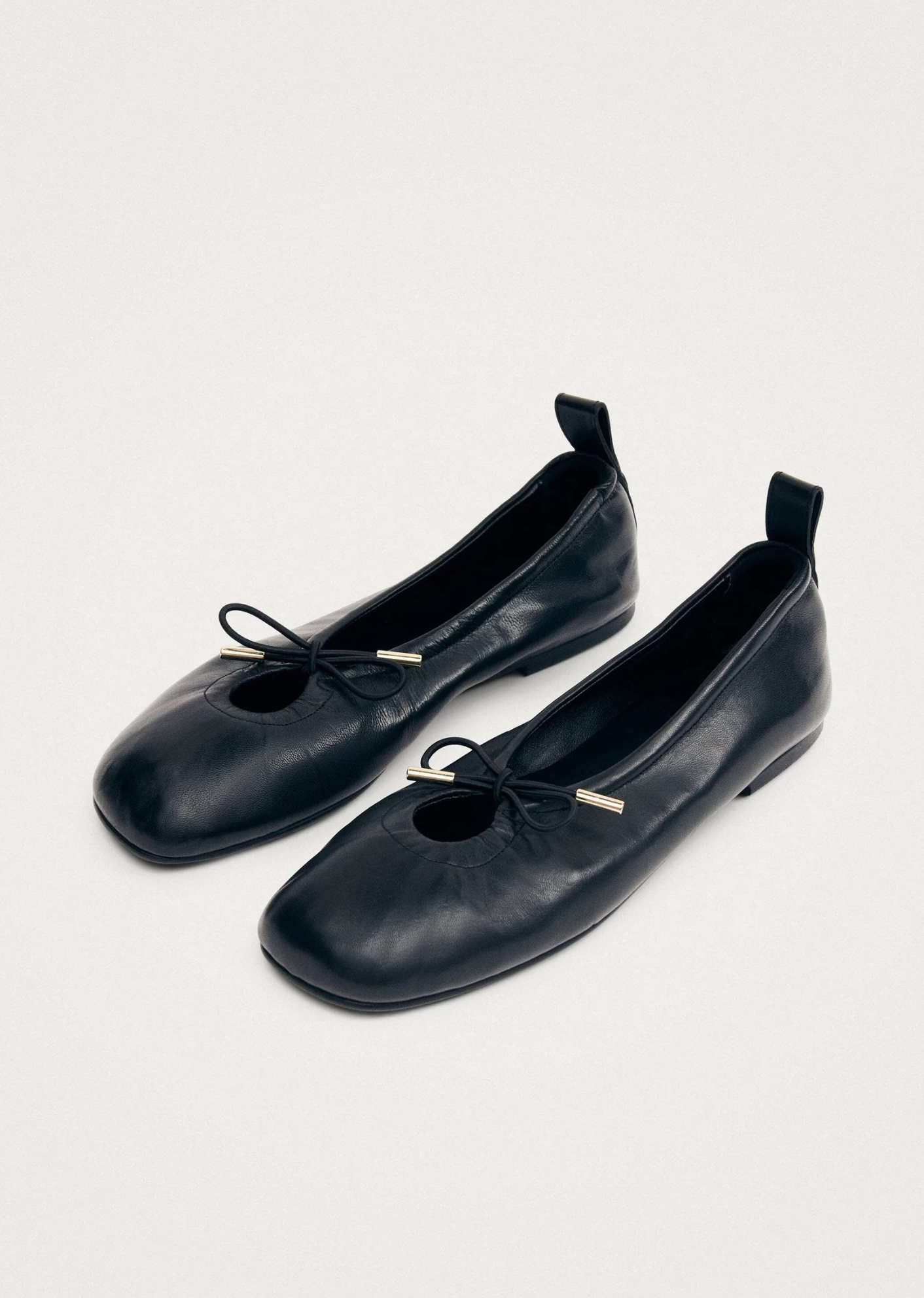 Ballerinasko - Rosalind Black Leather Ballet Flats