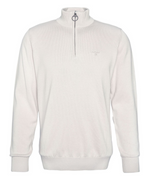 Genser - Cotton Half zip Knitted Jumper Mist