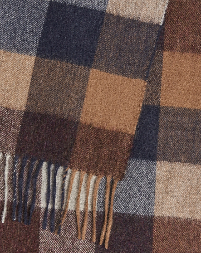 Skjerf - Lambswool Tattersall Scarf Midnight Oak