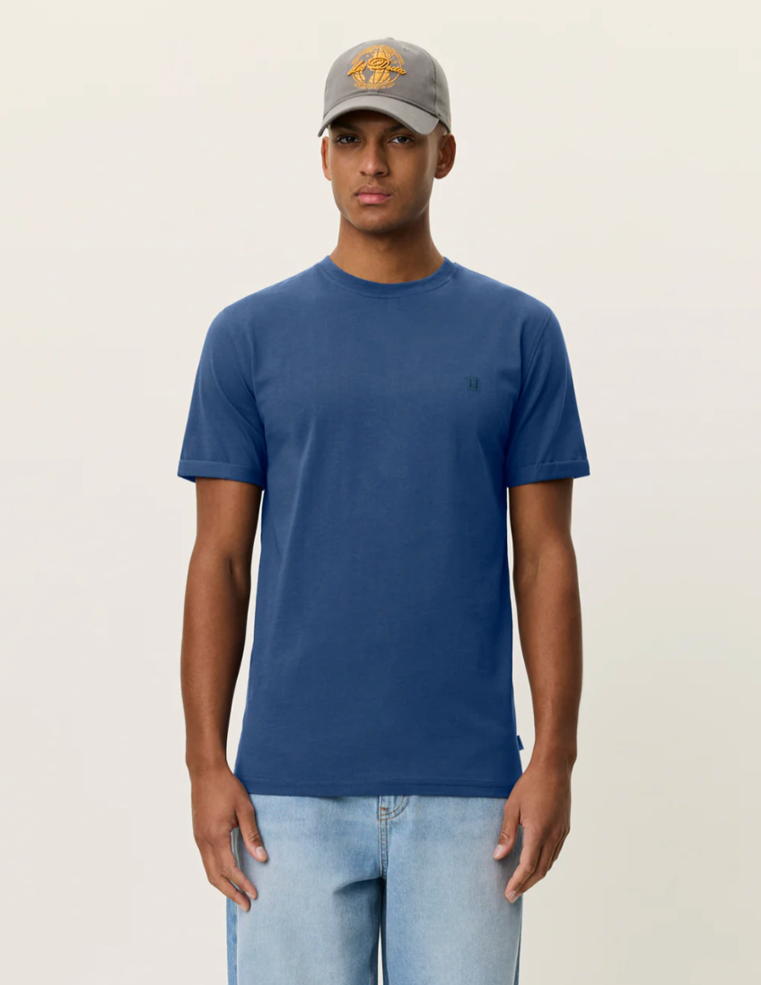 T Skjorte - Norregaard Contrast T-Shirt Dark Denim Blue