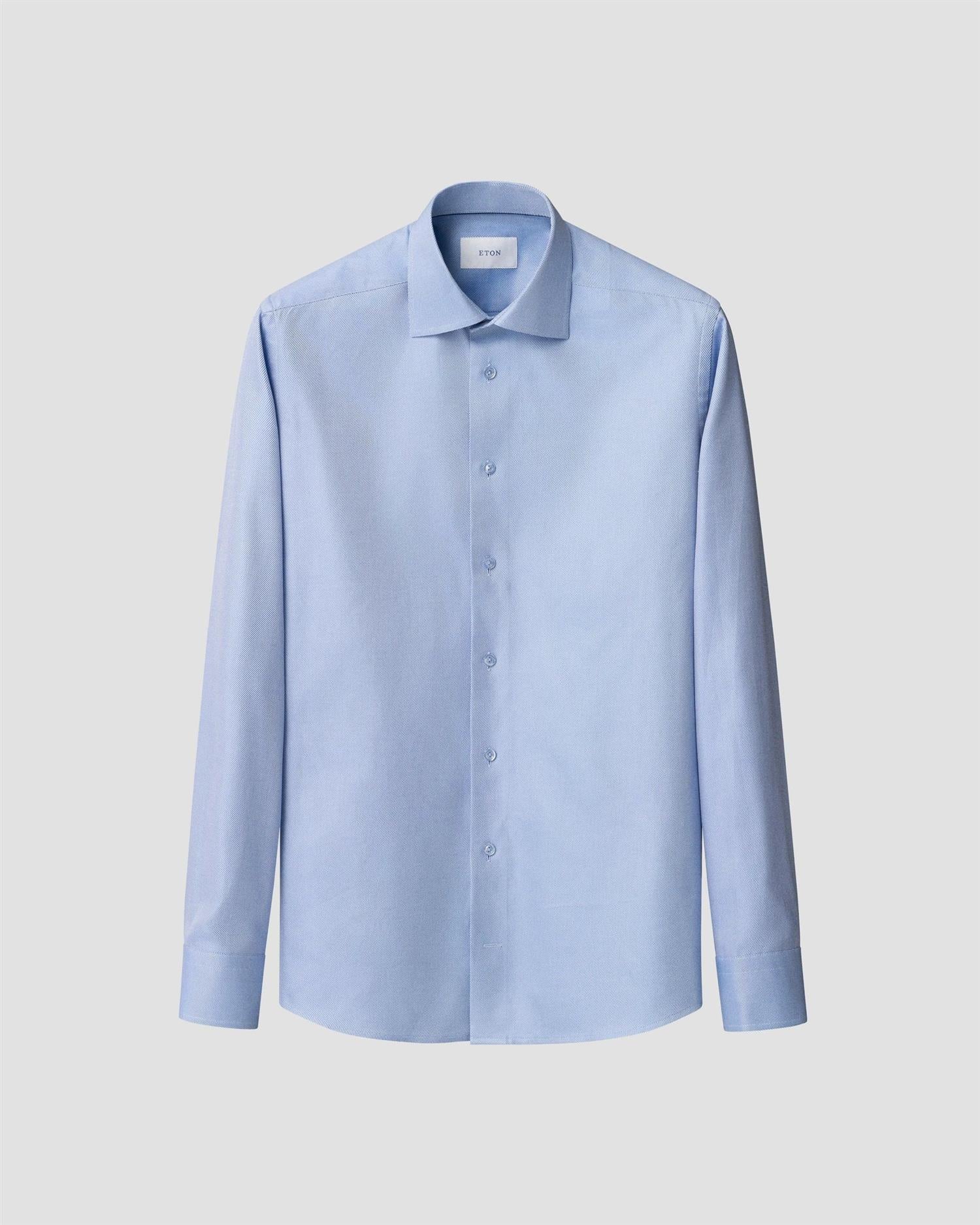 Skjorte - Semi Solid Signature Twill Contemporary Shirt Blue