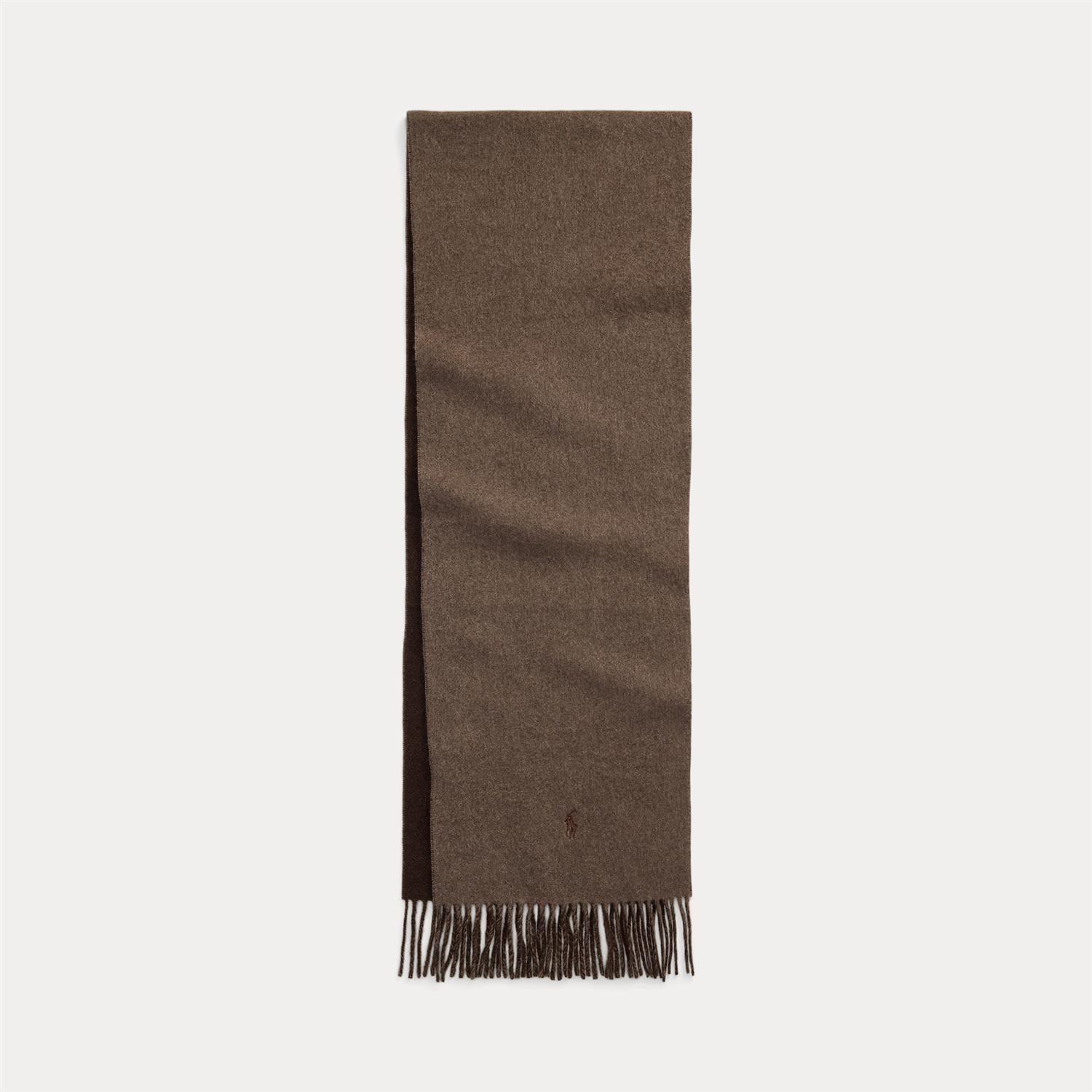 Skjerf - Fringe-Trim Wool Scarf Nutmeg Brown Heather