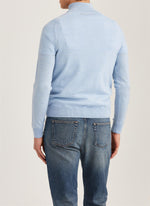 Genser - Merino John Zip Light Blue