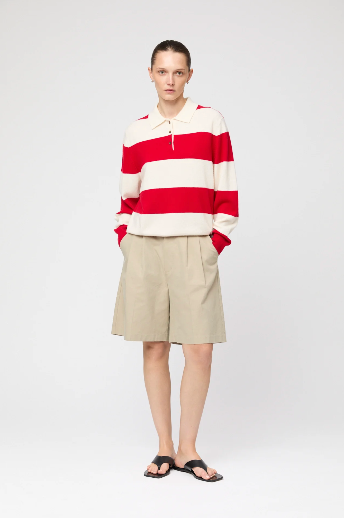 Genser - Estate Pique Sweater Red Macadamia