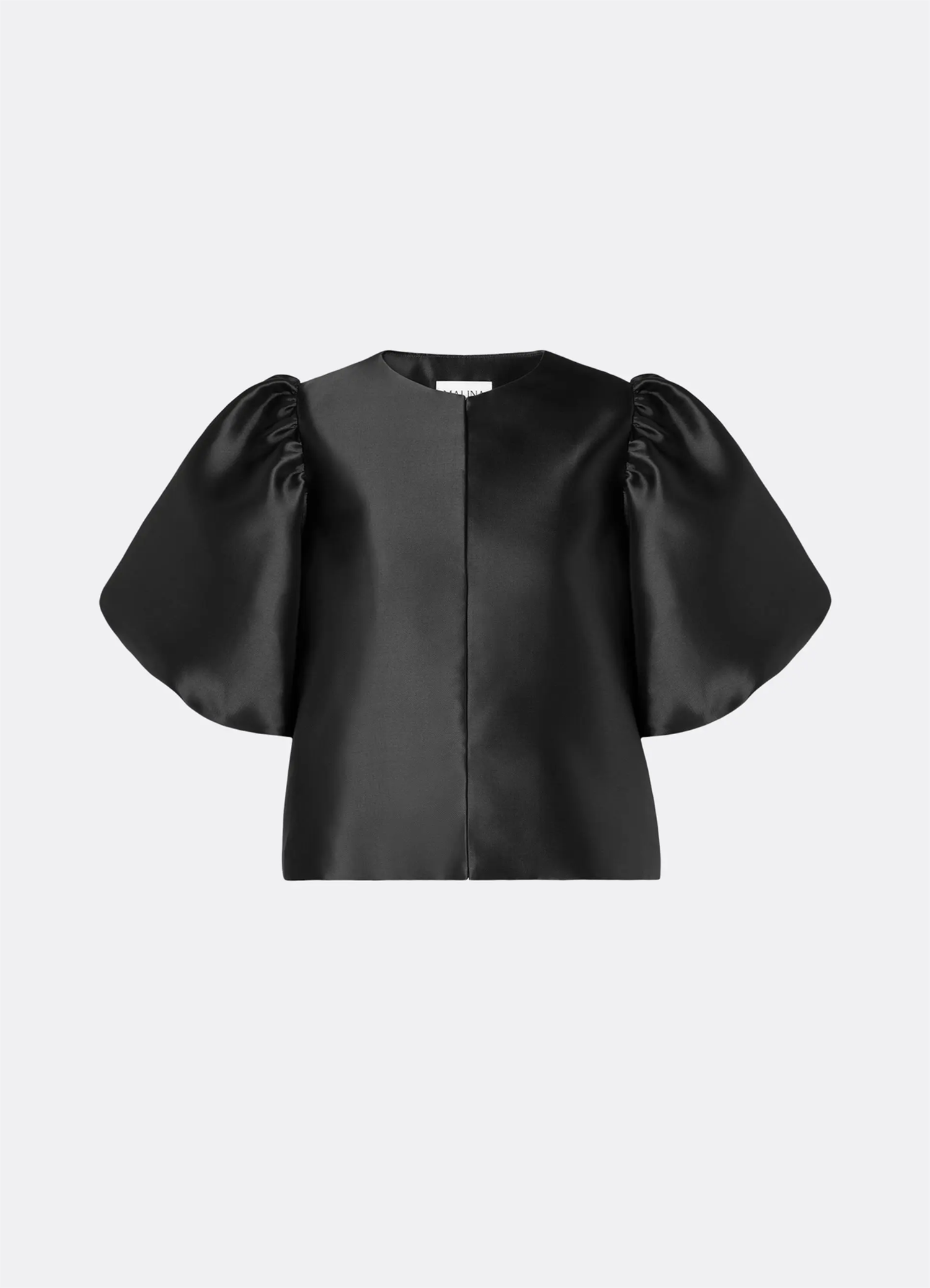 Jakke - Cleo Pouf Sleeve Satin Blouse Black