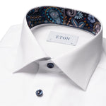 Skjorte - loral Effect Signature Twill Shirt White/Blue