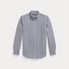Skjorte - Custom Fit Gingham Oxford Shirt White/Navy