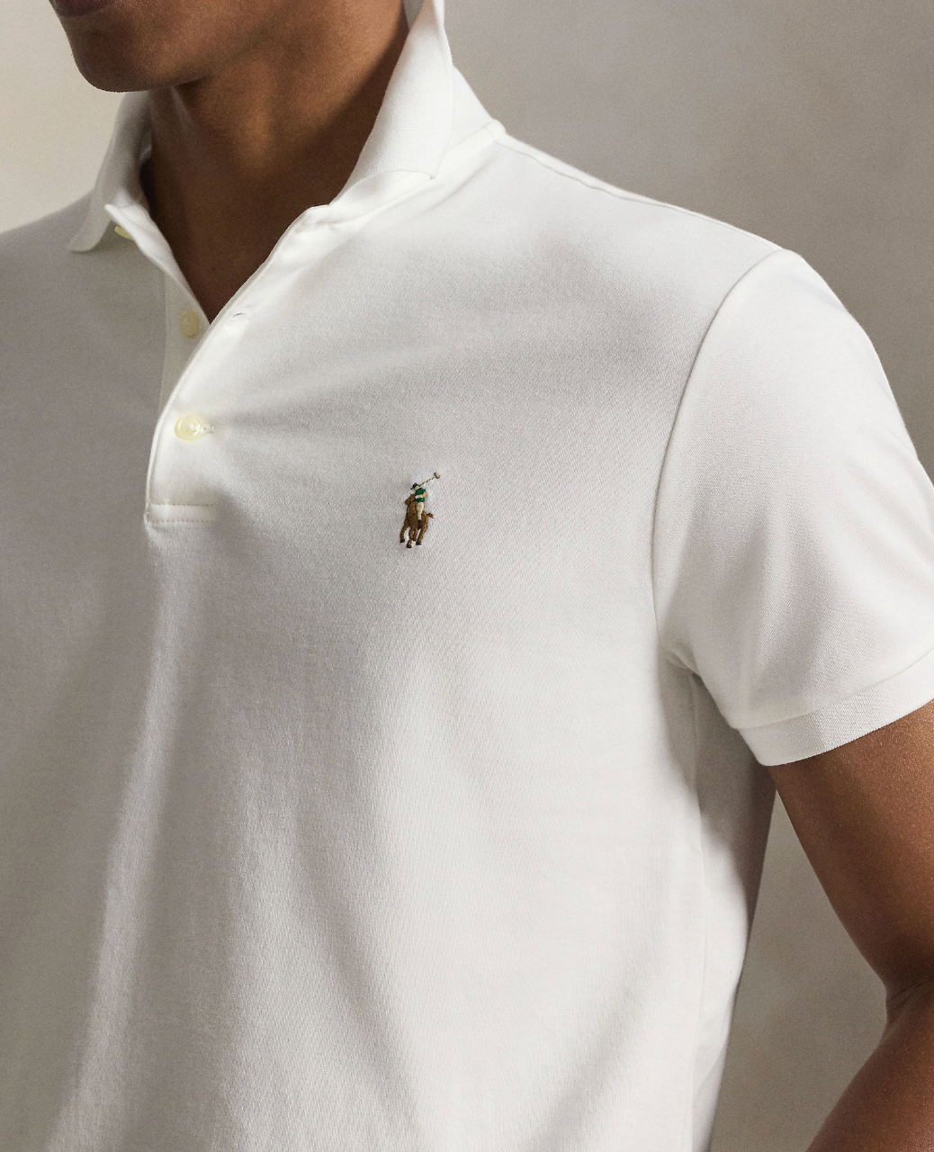 Pique - Custom Slim Fit Soft Cotton Polo Shirt White