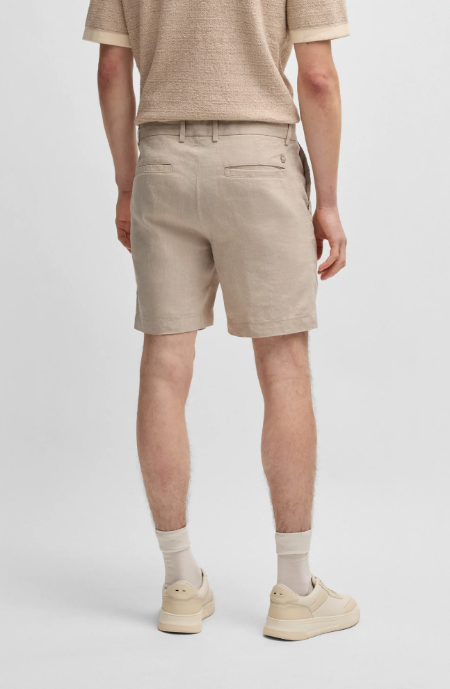 Shorts - Kane Regular-Fit Shorts Linen Blend Drawcord Light Beige