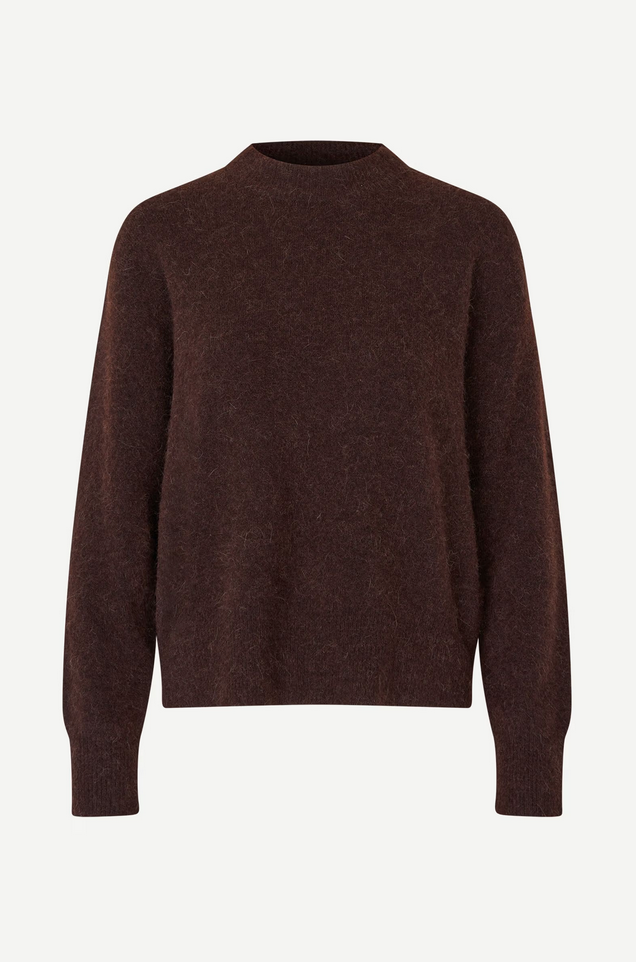 Genser - Anour O-Neck 7355 Black Coffee