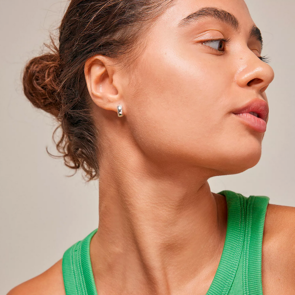 Øredobber - Classic Wide Hoops 15 mm Silver