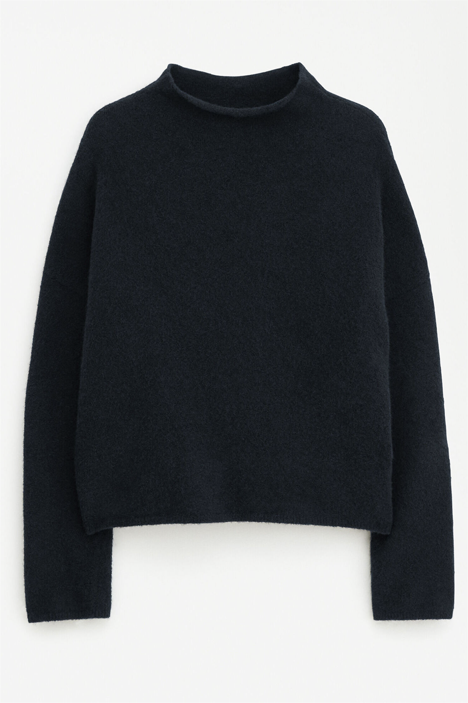 Genser - Mika Yak Funnelneck Sweater Black