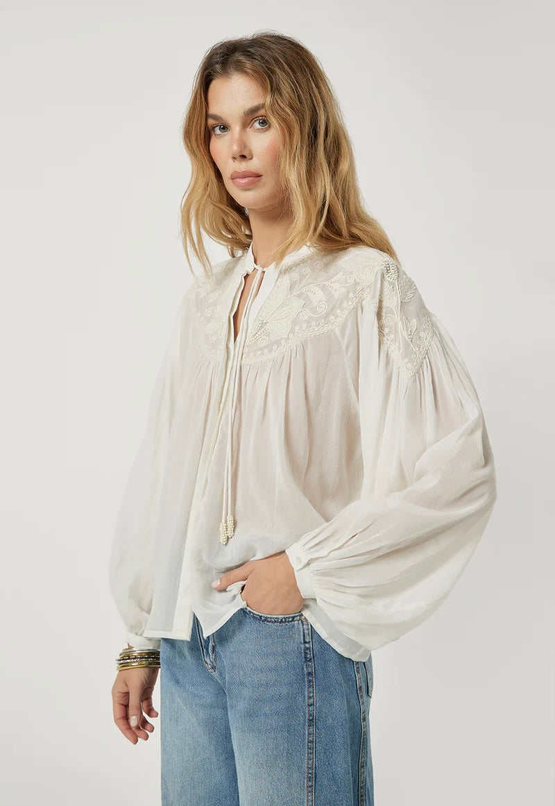 Bluse - Petronella Top Papyrus