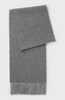 Skjerf - Cashmere Scarf With Twisted Fringes Medium Grey