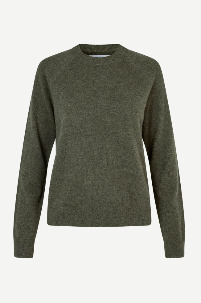 Genser - Boston O-Neck Forest Night Melange