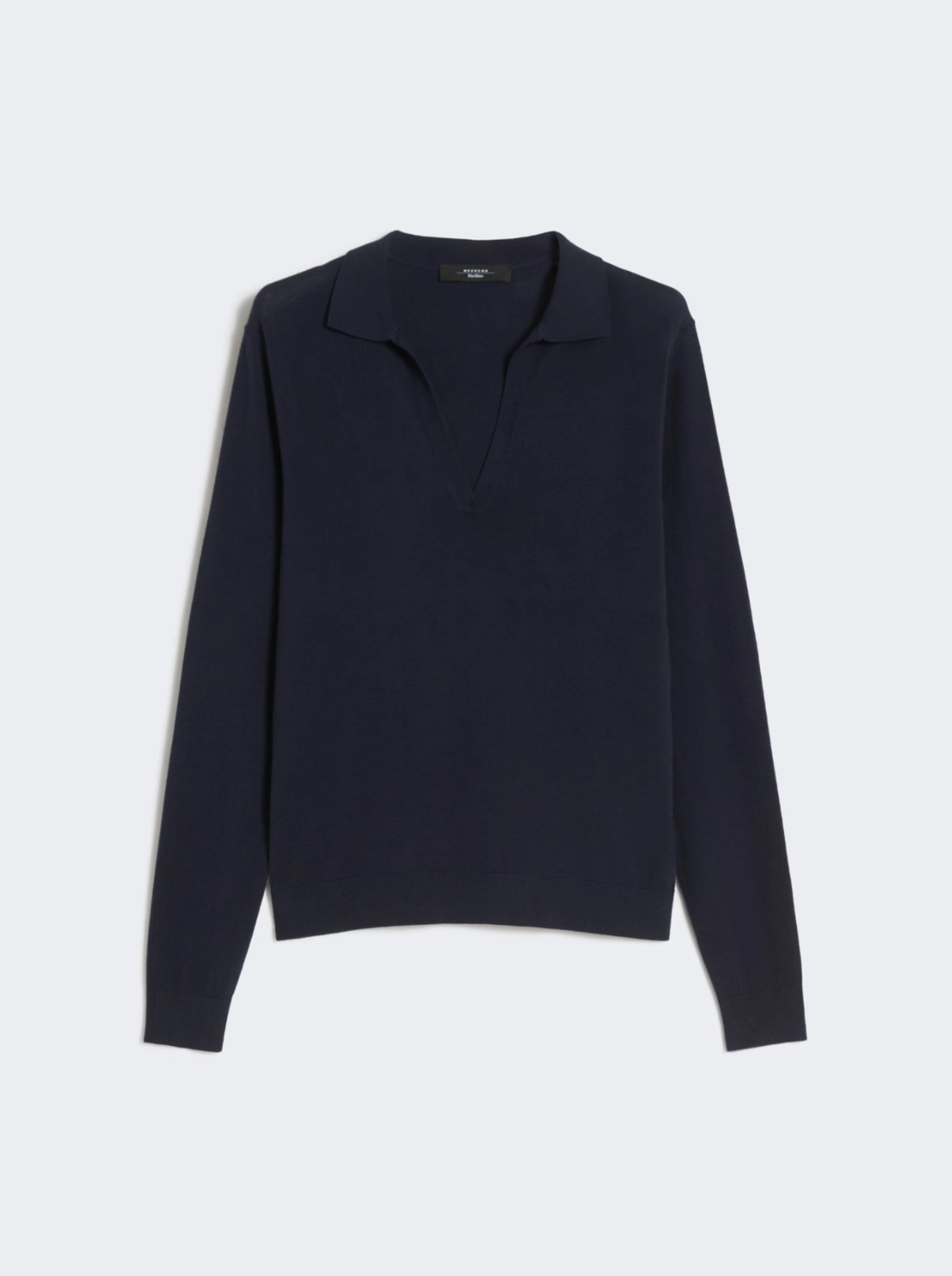 Genser - Viscose Polo-neck Sweater Navy