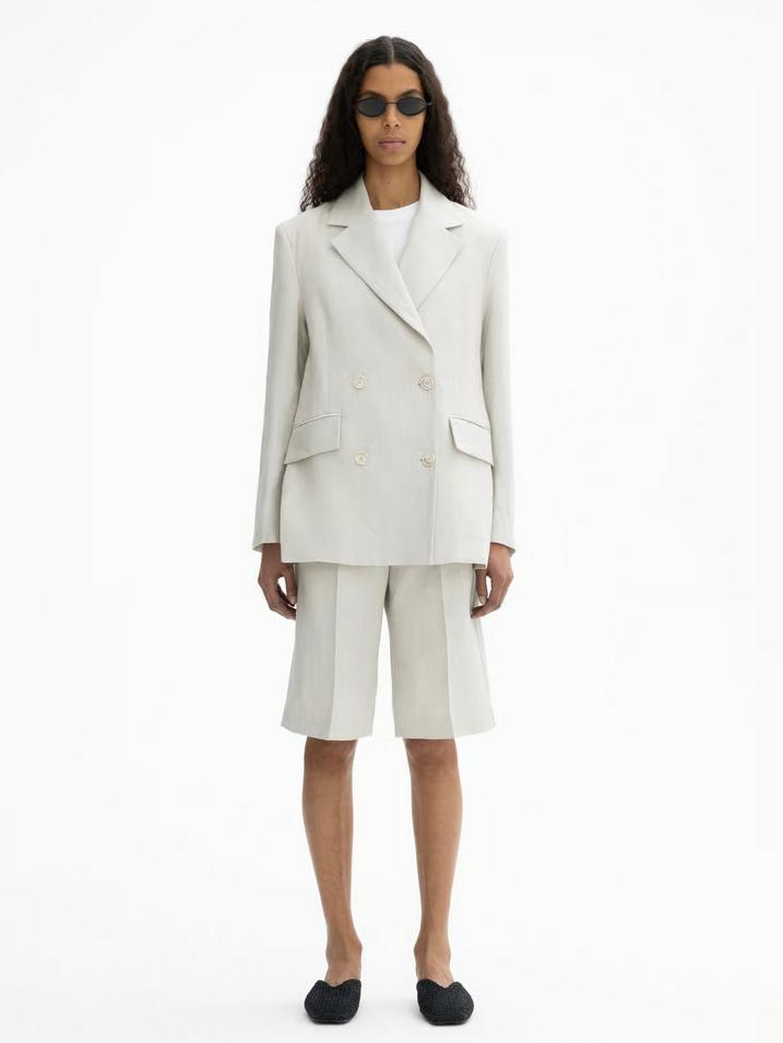 Blazer - Classic Linen Blazer Oat